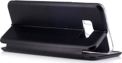 Hoesje geschikt voor Samsung Galaxy S8 Plus - Kunstlederen Wallet Case Zwart met Magneet sluiting - Portemonnee Hoesje - Book Case - Flip Cover - Klap - 360 beschermend Telefoonhoesje (Black)