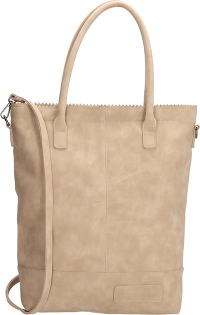 Zebra Trends Kartel Met Rits Dames Shopper - Ruime Shopper voor Werk of School - Tote Bag - Dames Tas - Zand