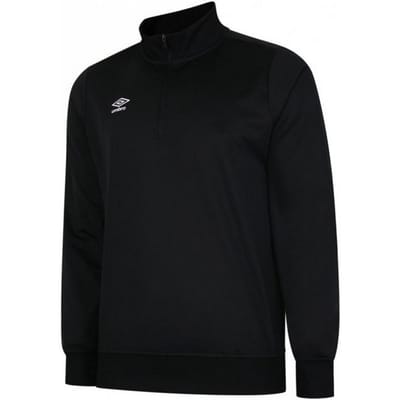Umbro Heren Club Essential Half Zip Sweatshirt (Zwart)