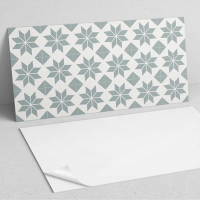 Coloray Wandpanelen Zelfklevend - Geometrische bloemenpatronen PVC Wandpaneel - 100 cm x 50 cm - Grijs Wandbekleding Zelfklevend - 1 stuk - Texturen Wandpanelen Zelfklevend - Wandpaneel Keuken - Wandpanelen Badkamer