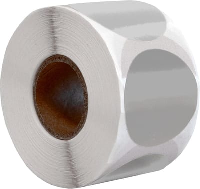 500 Etiketten Rond Transparant 35 mm op Rol - Sluitzegel - Markeringspunten - Blanco ronde stickers - DULA