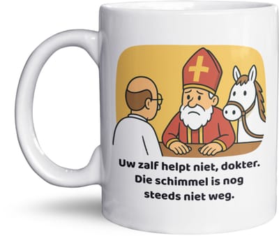 Die Schimmel Is Nog Steeds Niet Weg mok - Grappige Sinterklaas mok - Sinterklaas cadeau - Humor mok voor vrienden en familie - 325 mL Keramiek mok