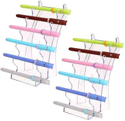 Allecto - Acryl Pen Display Stand - Organizer voor Schrijfgerei - Transparant - Make-up Borstel Rack - Geschikt voor Thuisgebruik en Winkel