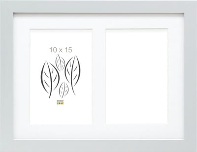 Deknudt Frames fotolijst S66KD1 P2V - zilverkleur - 2 verticale foto's 10x15 cm