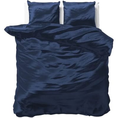 Sleeptime Beauty Skin Care - Dekbedovertrek - Eenpersoons - 140x200/220 + 1 kussensloop 60x70 - Donker Blauw