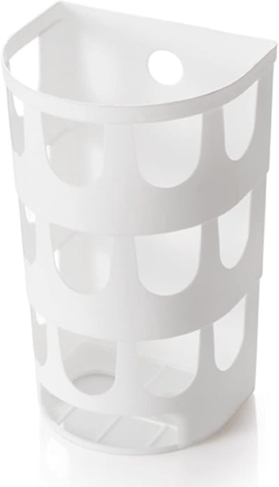Afvalzakken Dispenser - Plastic Tas Organizer - Keuken Opbergen - Zelfklevend Wandmontage - 12x10x20cm - Wit