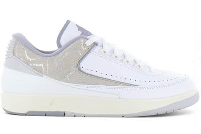 Jordan Air 2 Retro Low Python - Heren Sneakers Schoenen Leer Wit DV9956-100 , Maat: EU 42.5 US 9
