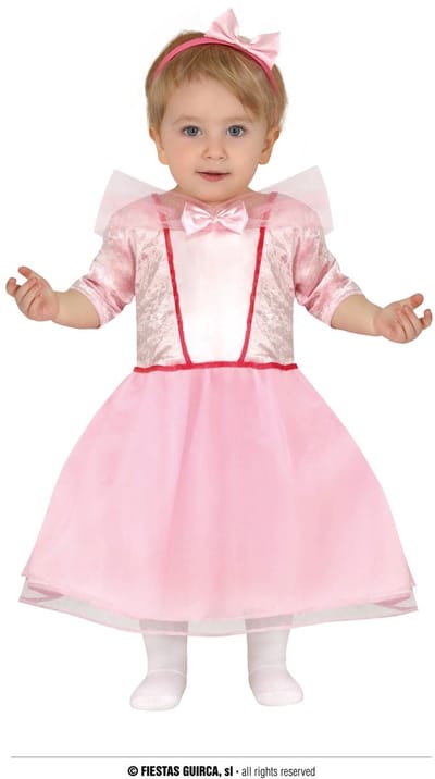Fiestas Guirca - Jumpsuit Pink Prinses 12-18 maanden - Carnavalskleding - Carnaval - carnavalskleding 2027 - Carnaval kostuum
