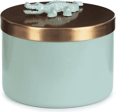 Kidsdepot opberg trommeltje Sophie Croco Seagreen Maat: 15 x 10,5 cm