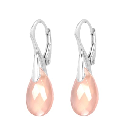 ARLIZI 2013 Oorbellen roze jade druppel hanger - sterling zilver