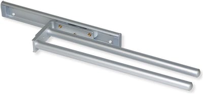 Famanu – Verlengbaar handdoekenrek met 2 armen, 440 mm, aluminium, mat geanodiseerd