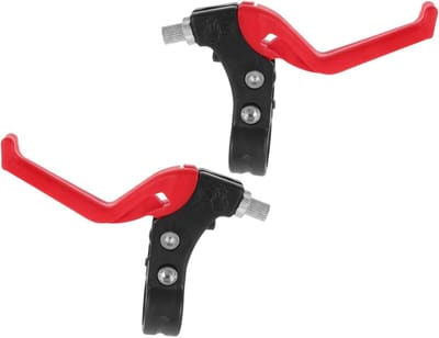 Kinderfiets Remhendels - Fiets Handremmen - Veilig Fietsen - Lichtgewicht Kunststof - 12.5 x 8 cm - Zwart Rood