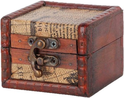 Decoratieve Houten Mini Schatkist in Vintage Chinese Stijl voor Sieraden, Retro Speelgoed en Cadeaus, Ideaal voor Boeken en Kaarten
