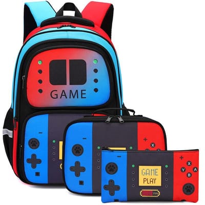 Creatieve gameconsole bedrukte schoolrugzak 3 stuks/set rugzakken voor tieners jongens meisjes Nylon waterdichte schooltassen boekenrugzakken