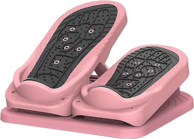 Mini Stepper Pedaaltrainer - Voetpedaal Hometrainer - Onder Bureau Bewegen - Magnetische Massage - 33cm x 29cm x 20cm - Roze
