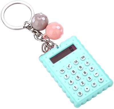 Allecto - Mini Draagbare Rekenmachine - Sleutelhanger - Modieuze Koekjesstijl - Snoepkleurige Zakrekenmachine - 8-cijferige Display - Leuk Cadeau v...