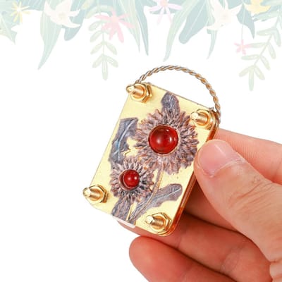 Draagbare hoogwaardige metalen miniatuur bloemenpers set voor magnetron, perfect voor opslag en cadeau voor kunst- en ambachtsliefhebbers