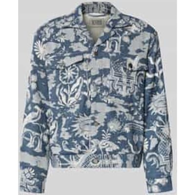 Jack in all-over look met reverskraag