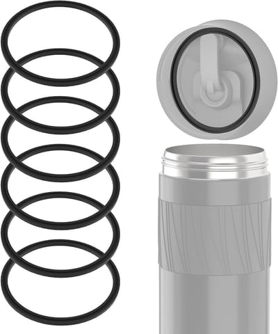 6 Pack Vervangende Waterfles O-ringen voor Contigo Byron Snapseal Reismok 16oz/20oz, Silicone Lekvrije Rubberafdichting met Pincet voor Flessendop, Zwart