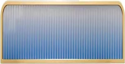 Bureau Divider - Ruimteverdeler Scherm - Privacy Creëren - Streeppatroon Glas - 100x30cm - Blauw