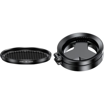 2-in-1 Magnetische Telefoonfilterlens 52mm CPL Gepolariseerde Sterfilters Verblinding Vermindering Opvouwbare Sterrenlichtlens gray