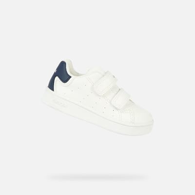 GEOX ECLYPER PEUTER Sneakers - WIT/NAVY BLAUW - Maat 25