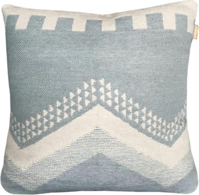 Sierkussen - Zig Zag Fun Misty - Blauw - 50 Cm X 50 Cm