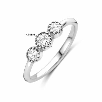 Zilveren Ring met Zirkonia 1341874 – Gerhodineerd 925 Zilver 4,5 mm