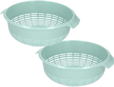 Plasticforte Vergiet - 2x - kunststof - mintgroen - 29 x 9 cm - keukenvergiet