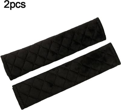 VCTparts® Gordelbeschermer voor Schouder - Plunche Zwart (set) [Gordelhoes - Gordel Bescherming]
