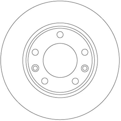 Remschijf TRW DF6910 achter, volledig, 1 Stuk