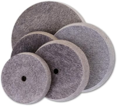 Vilten Polijstschijf 150 x 20 x 14 mm - Schuin 15° voor Professionele Slijpers