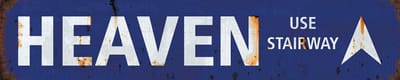 Signs-USA Street sign - Heaven - Wandbord - 60 x 12 cm