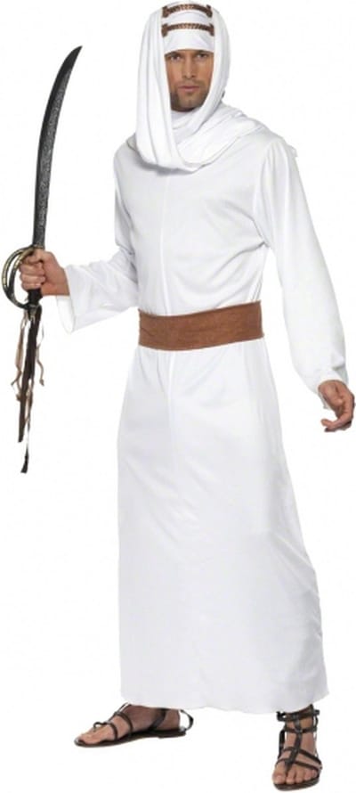 Arabisch nomaden gewaad - volwassenen - Lawrence of Arabia - kostuum - 1001 nacht - heren verkleedkleding - Carnaval 48/50