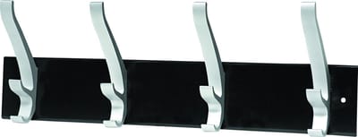 Unilux Cypres coat hook rack with 4 hooks black