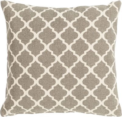 Moroccan Print Lichtgrijs Kussen | 45 X 45 | Sierkussen Voor Woonkamer Of Slaapkamer