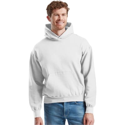 Fruit of the Loom Unisex Supercotton Hoodie voor volwassenen (Wit)