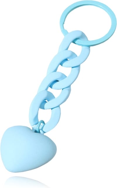 Sleutelhanger 4 grote Schakels & Hart - Blauw