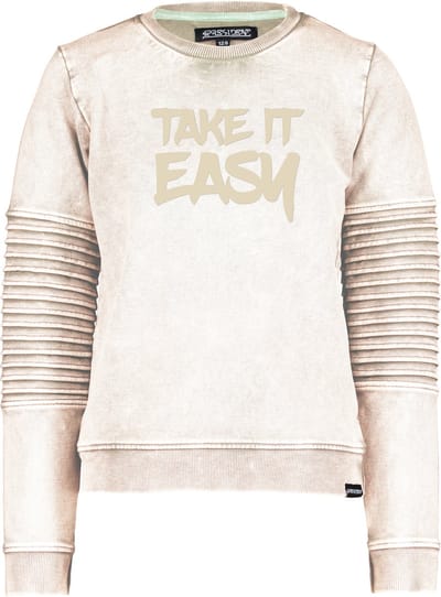 4PRESIDENT Sweater jongens - Sand - Maat 104 - Jongens trui