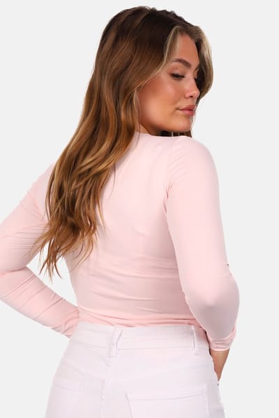 Getdrezzed Body - Maat: S - Body met ronde hals lichtroze