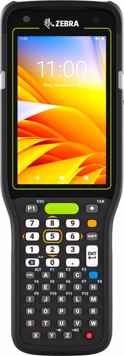 Zebra MC3400 Full Featured, 2D, SE4770, 10.5 cm (4''), alfa, Gun, IST, hot-swap, USB-C, BT, WLAN (Wi-Fi), NFC, Android, GMS