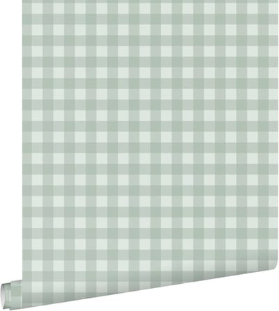ESTAhome behang geblokt motief groen - 50 x 900 cm - 131301