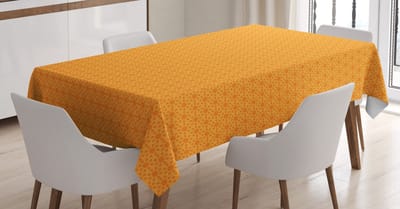 ABAKUHAUS Zon tafelkleed – 140×170 cm – satijn, bleek oranje