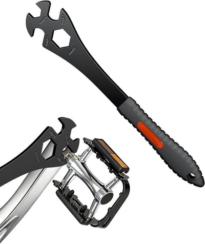 3 in 1 Fiets Pedalen Sleutel 15/16/24 mm, 320 mm Extra Lang voor Crank Trekker & Bottom Bracket Reparatie, Multifunctioneel Gereedschap voor Fiets Wielen, Pedalen, Asmoeren en Verwijdering
