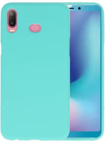 Hoesje Geschikt voor de Samsung Galaxy A6s - Backcover Color Telefoonhoesje - Turquoise