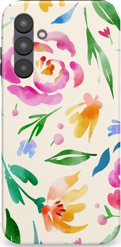 Casetastic Hoesje Geschikt voor Samsung A25 - Stijlvolle Beschermende Duo-layer Case - Floral Flow