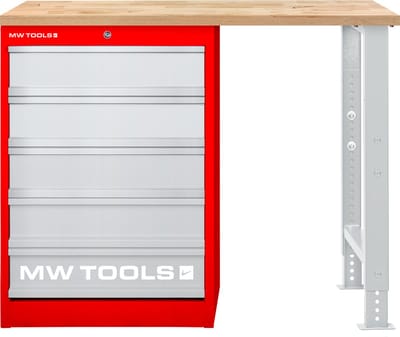 Modulaire werkbank Rubberwood met ladekast 5L 1200 mm MW Tools MOD121R