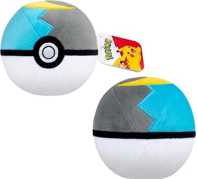 Pokemon 12.5 cm Moon Ball knuffel - Merchandise - Zacht - Pluche - Blauw