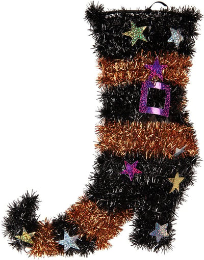Clayre & Eef Kerstdecoratie Laars 28x5x38 cm Zwart Kunststof Herfst decoratie