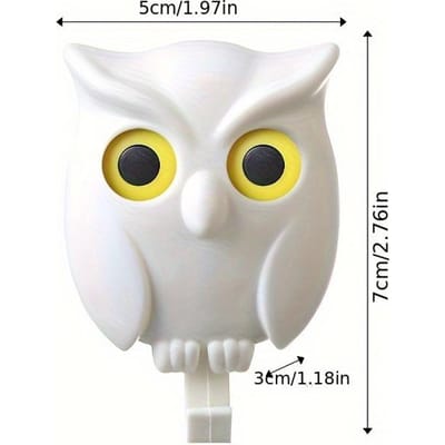 Porte-clés Hibou qui fait de l'œil Montage Mural sans Perçage Adhésif Entrée Ou Derrière La Porte Accrocher Les Clés